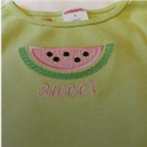 Top girls new size 5 cotton watermelon Gymboree weight 41-46 lbs height 42-45"-